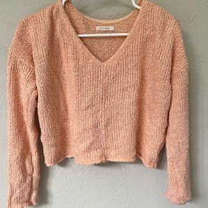 pink sweater from pacsun
